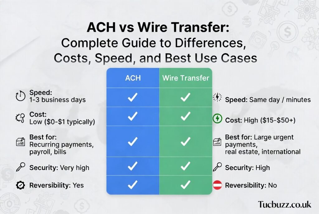 Ach vs wire transfer