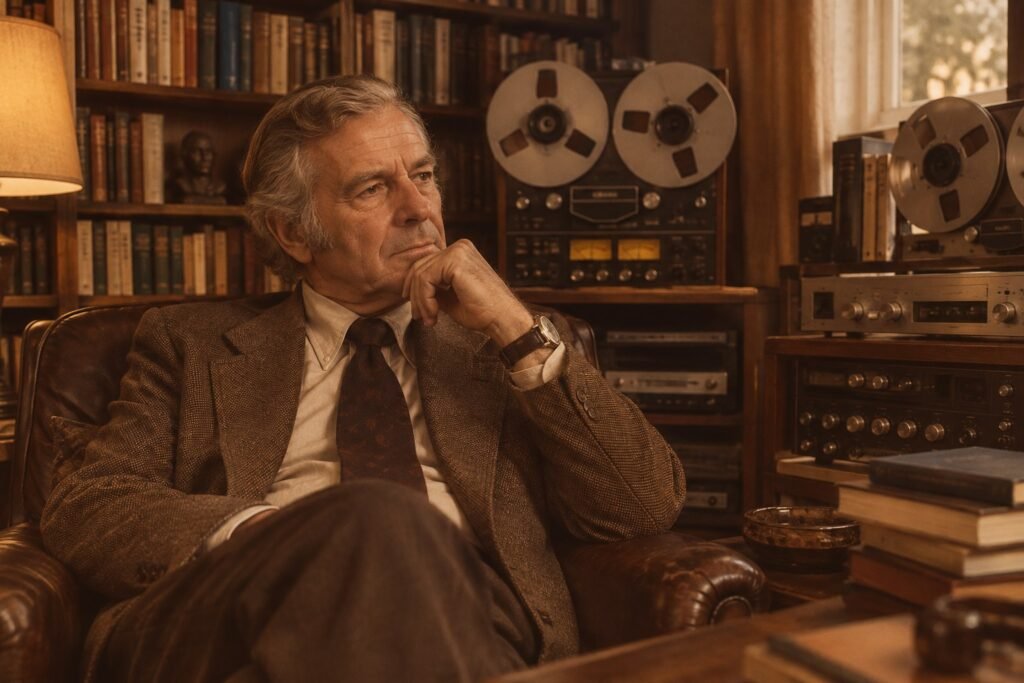 Portrait representing Robert Monroe, out-of-body experience researcher and author